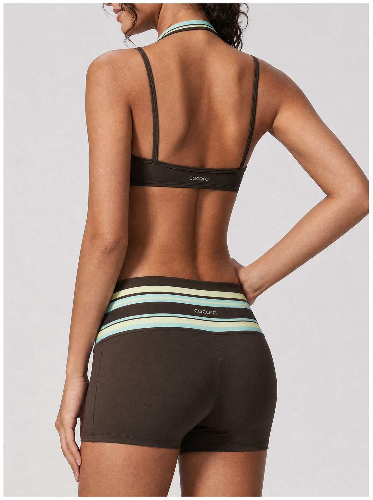 Stripe Layered Halter Bra