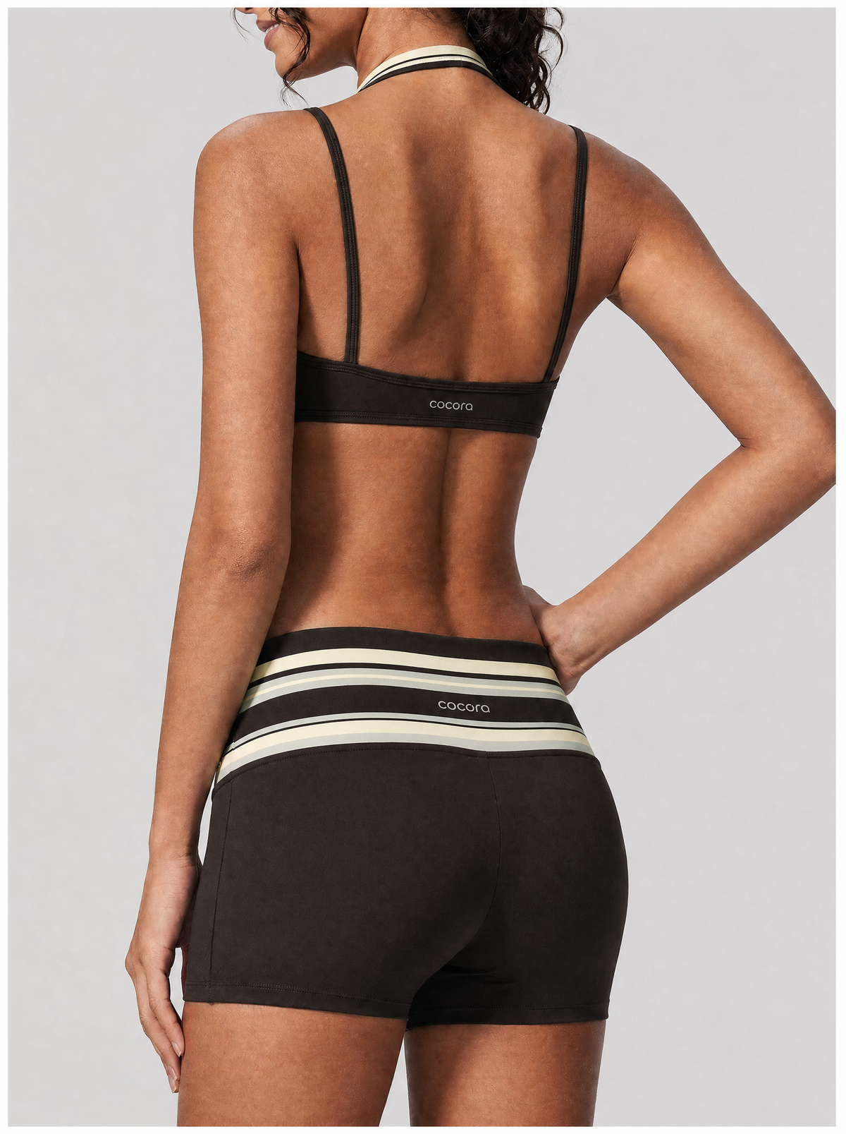 Stripe Layered Halter Bra